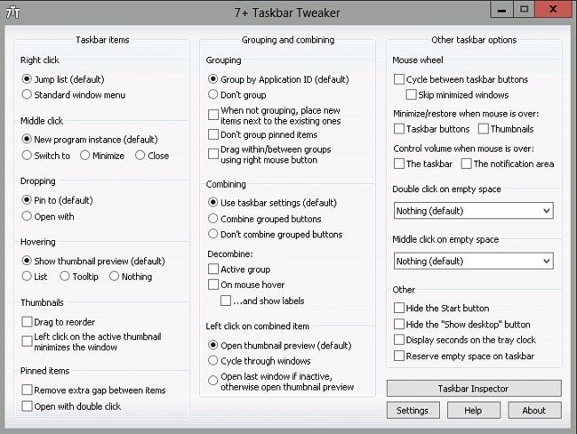 7+ Taskbar Tweaker 5.14.1 2025