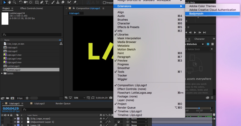 Bodymovin for After Effects 5.6.6 2025