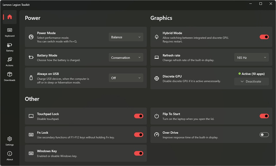 Lenovo Legion Toolkit 2.11.0 2023 торрент