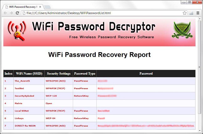 WiFi Password Decryptor 16.0 2025