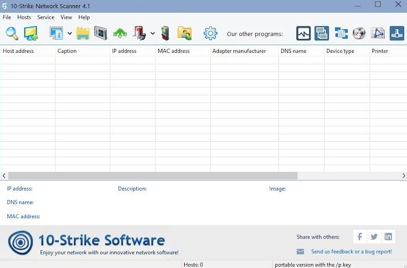 Сканер сети 10-Strike Network Scanner версии 4.1