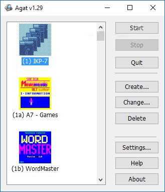 Эмулятор Agat версии 1.30