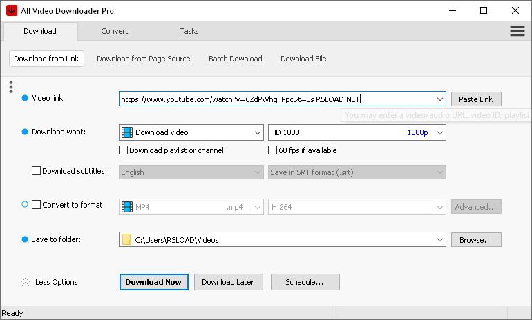 All Video Downloader Pro версия 9.8.8 для 64-bit систем
