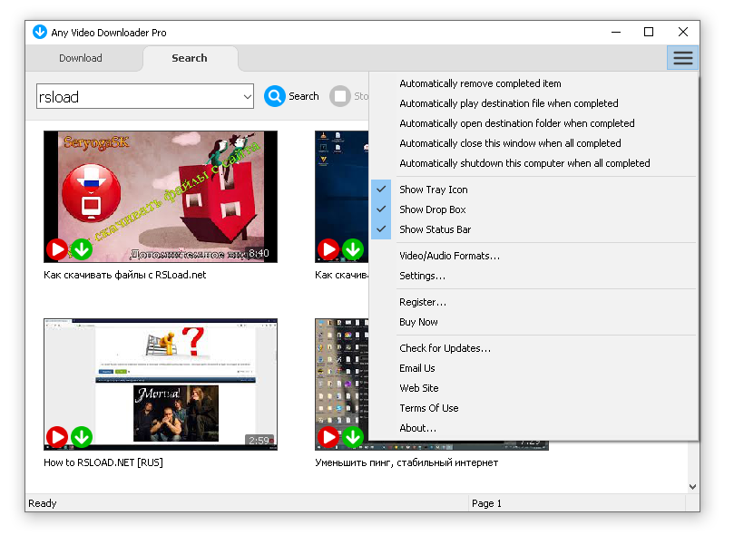 Any Video Downloader Pro 9.1.7: Портативная + Репак на Русском