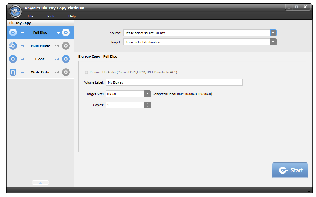 AnyMP4 Blu-ray Copy Platinum версия 7.3.10