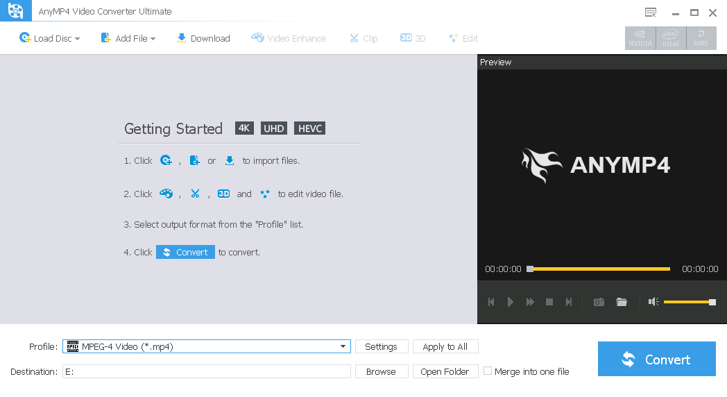 AnyMP4 Video Converter Ultimate 8.5.72 с Русским интерфейсом | и Repack