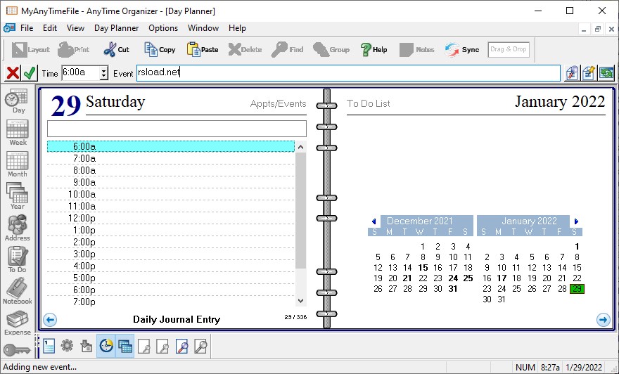 AnyTime Organizer Deluxe версия 16.1.9.0