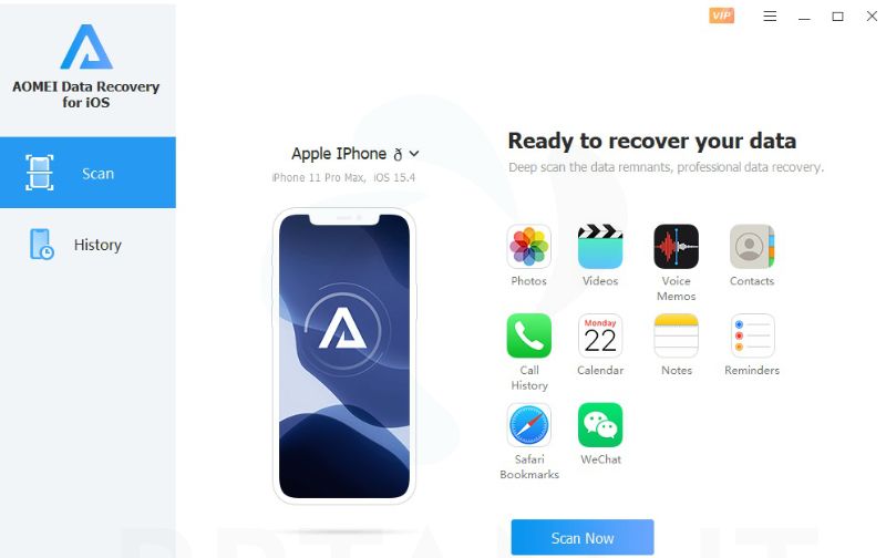 AOMEI iOS Data Recovery версия 2.0