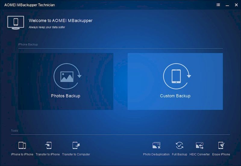 AOMEI MBackupper Technician 1.9.0 с Русским интерфейсом