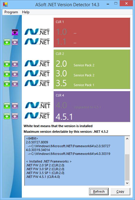 ASoft .NET Version Detector 22 R2 и портативная версия