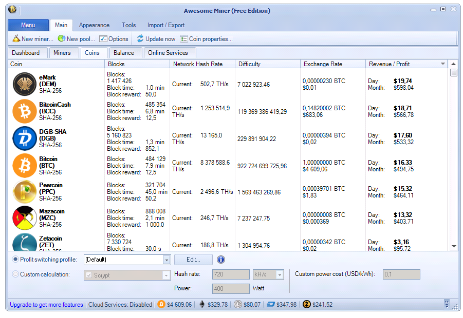 Awesome Miner 11.0.1: Ультимативная версия
