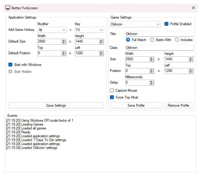 Улучшенный полноэкранный режим 2.1.2