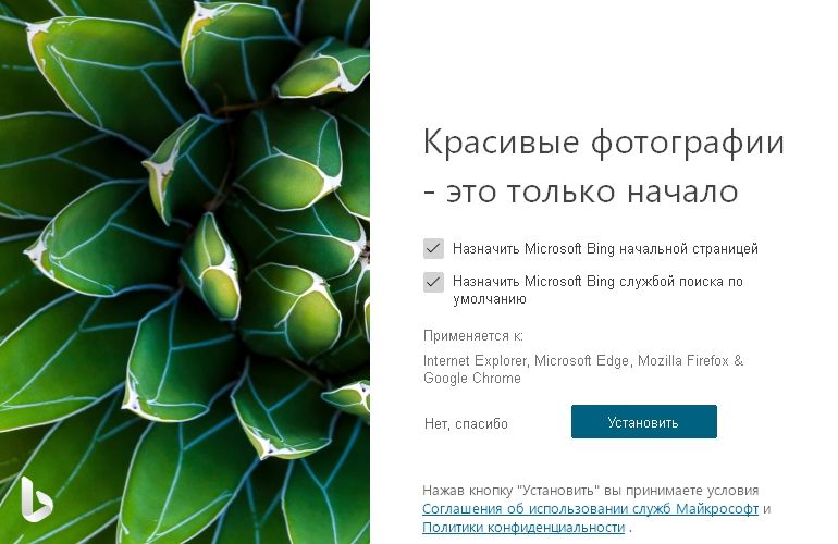 Bing Wallpaper версии 1.0.9.9