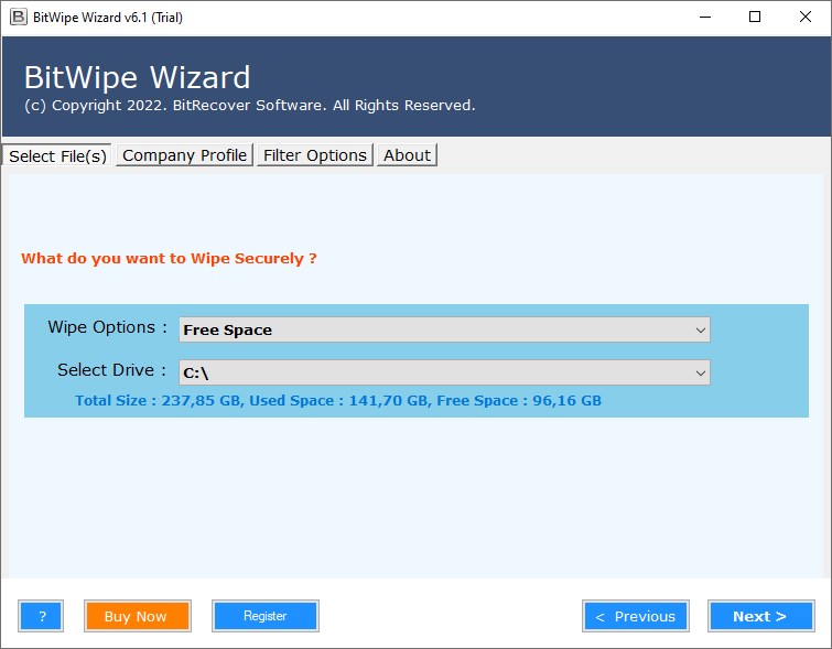BitRecover BitWipe Wizard версия 6.1