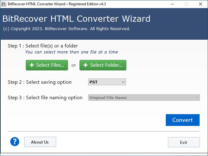BitRecover HTML Converter Tool версии 4.3