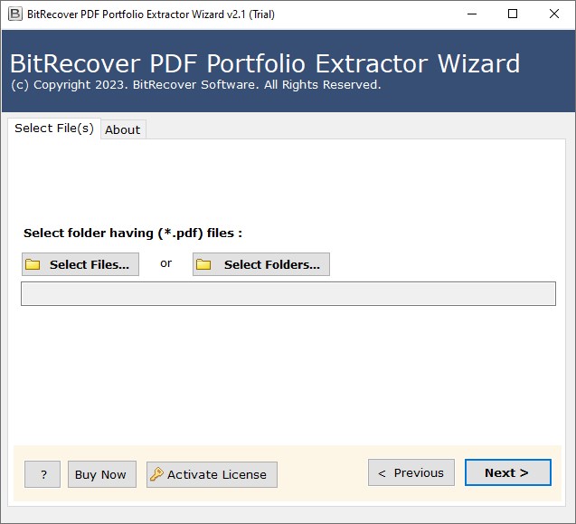 BitRecover PDF Portfolio Extractor Tool версии 2.1