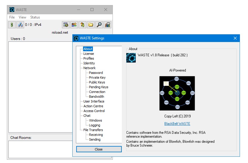 BlackBelt WASTE - версия 1.8 Build 285 для ipv4/Tor/i2p с поддержкой AI