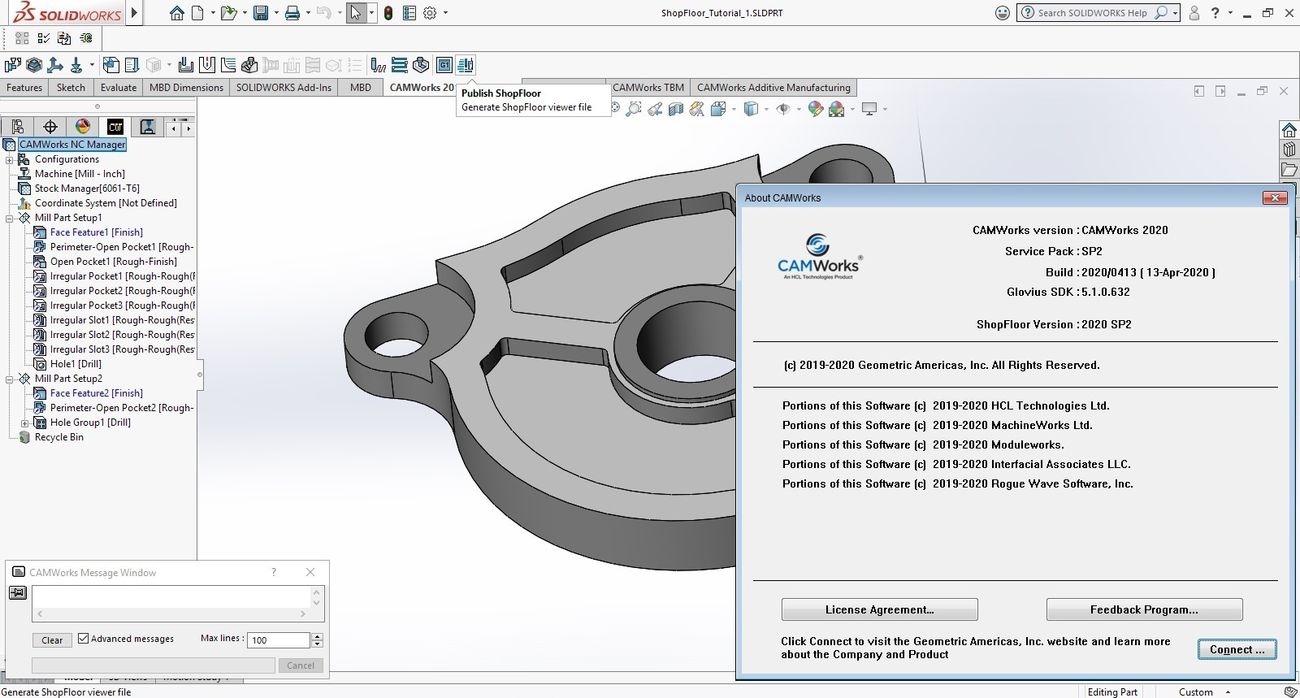 CAMWorks ShopFloor 2025 SP0 и 2022 SP5