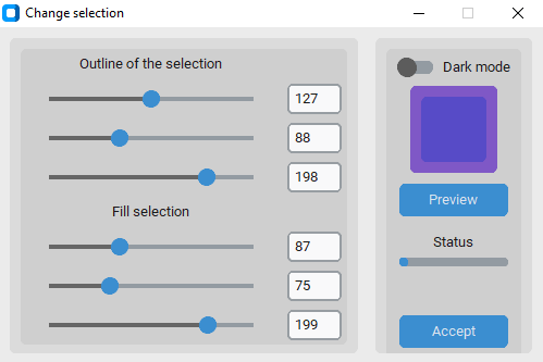 Изменение цвета выделения в Windows 1.0.0
