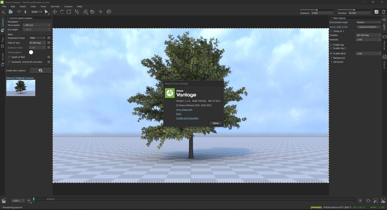 Chaos Vantage версии 2.6.2 x64