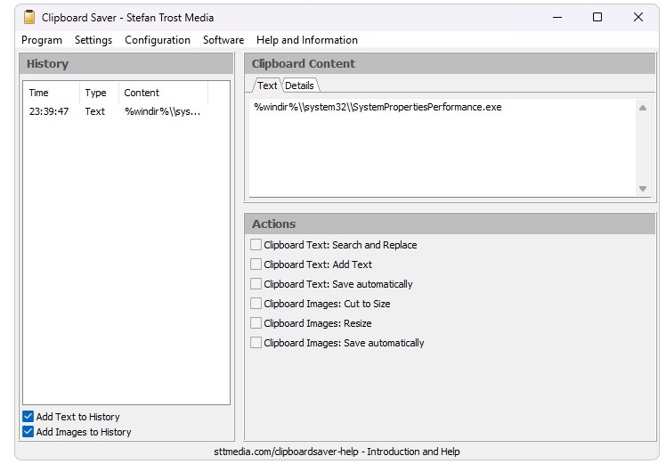 Clipboard Saver версия 1.0.0.0