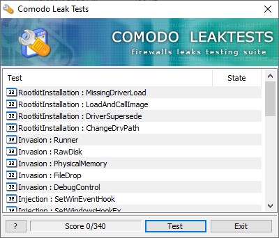 Comodo Leaktests версия 1.1.0.3