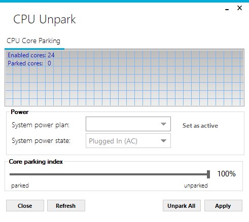 CPU Unpark версия 1.0.1.0
