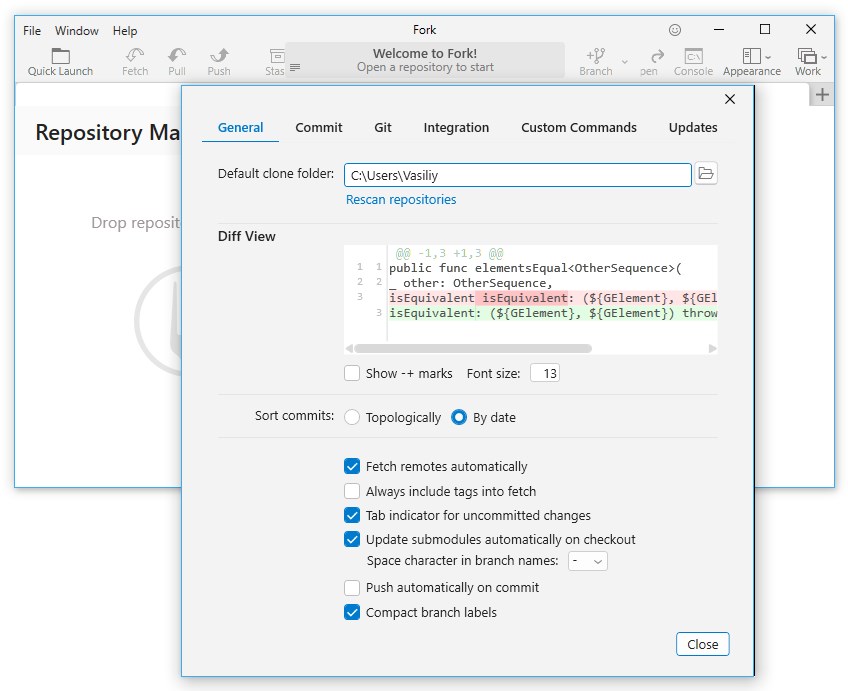 Fork 2.3.1 от Данила Приступова