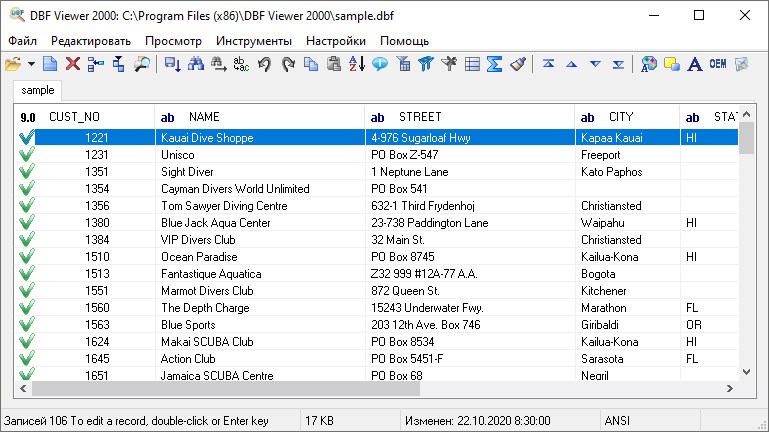 DBF Viewer 2000 версии 8.54 с Репаком