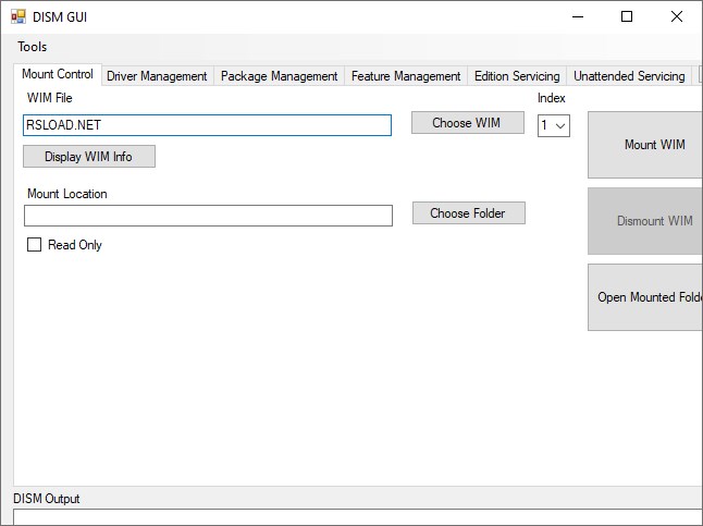Графический интерфейс DISM версии 4.0