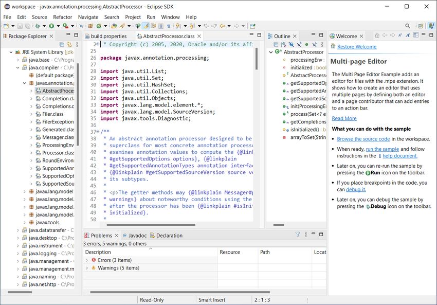 Eclipse SDK версии 4.34