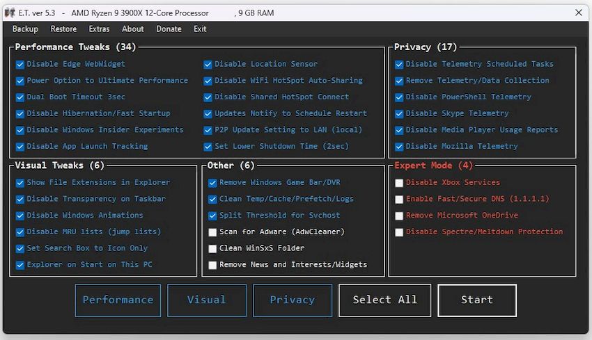 ET-Optimizer версия 5.5.1