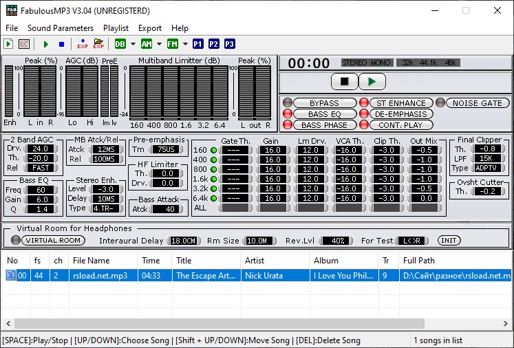 FabulousMP3 версия 3.04.03