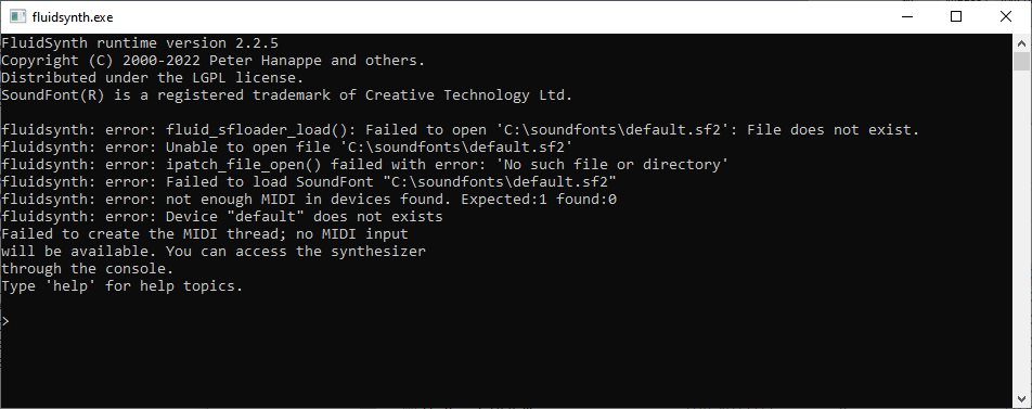 FluidSynth версии 2.4.1 для x64