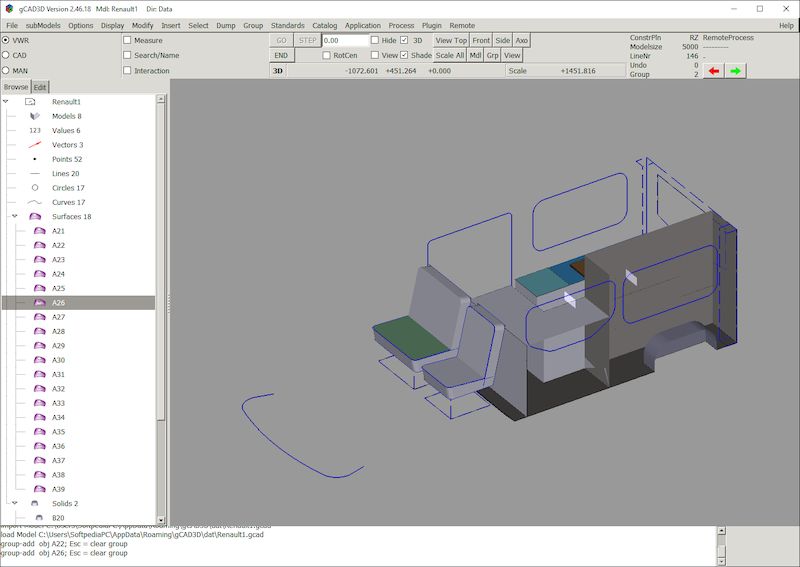 gCAD3D версия 2.60.00