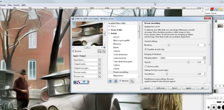 Плагин G'MIC-Qt версии 3.1.6 для GIMP 2.10