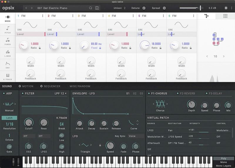 KORG Opsix Native версия 1.3.1 для macOS