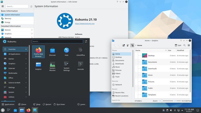 Kubuntu версии 22.04.1
