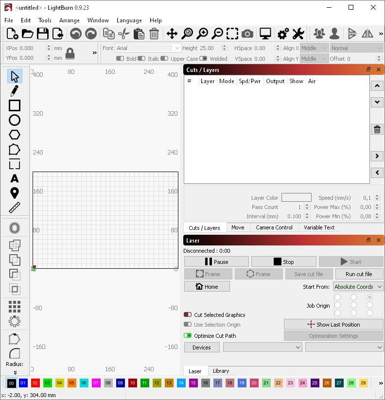 LightBurn версия 1.7.04 для 64-разрядных систем