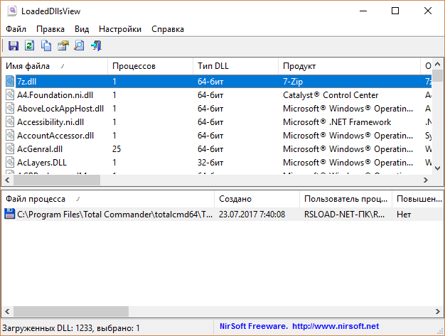 LoadedDllsView версия 1.06