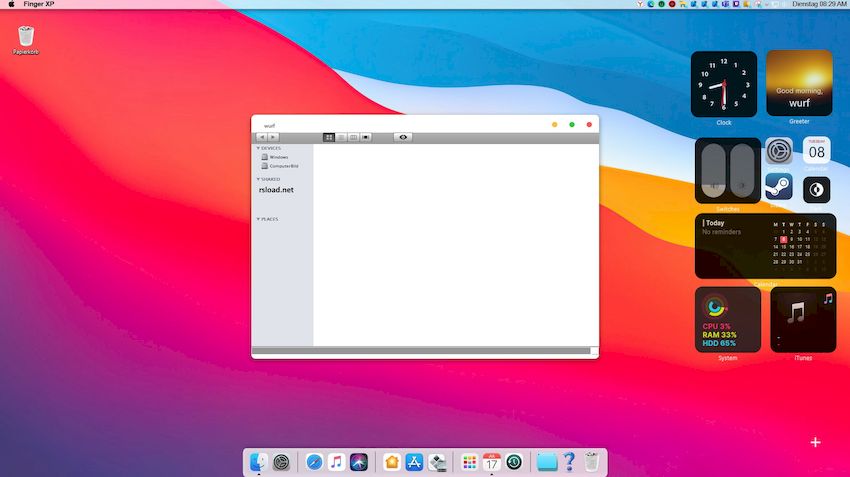 Темный облик macOS Big Sur SkinPack 1.0