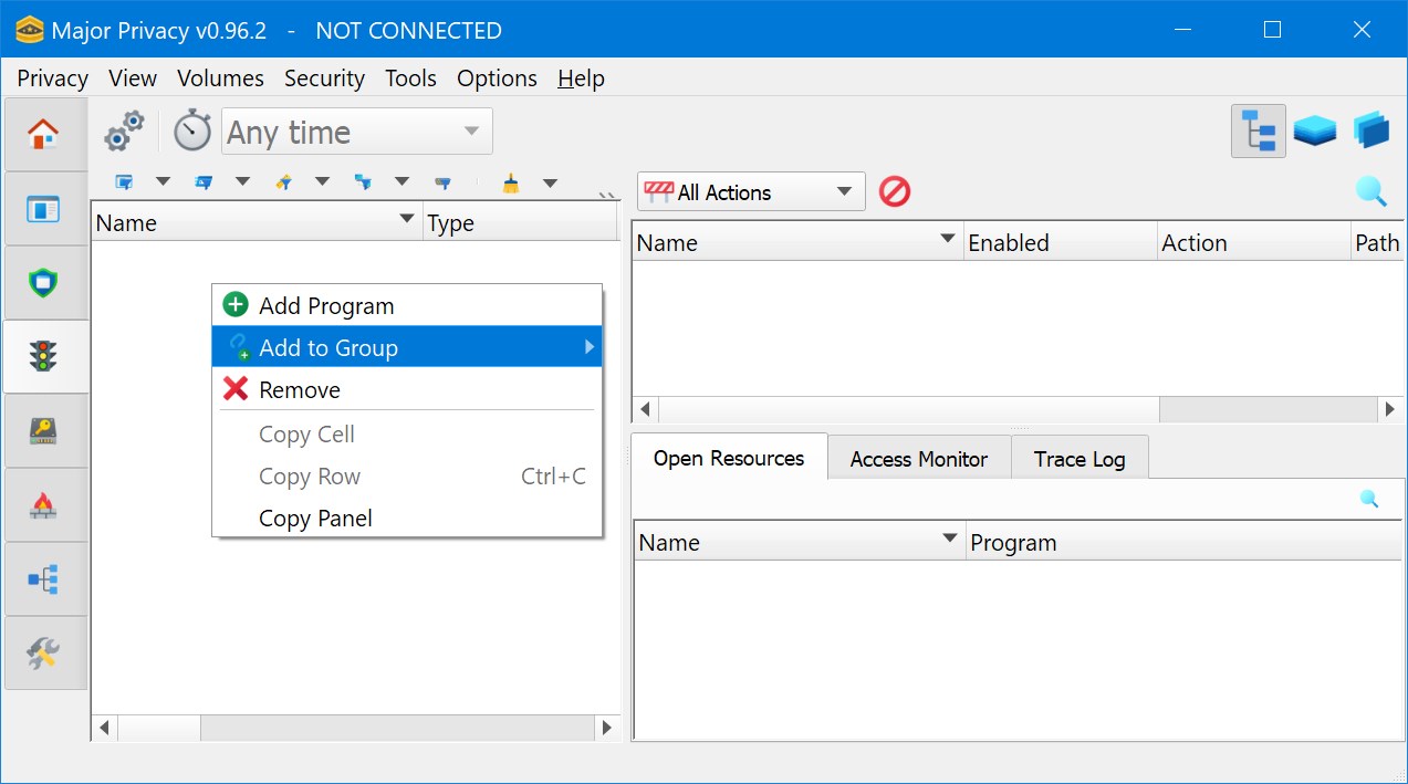 Major Privacy Privacy 0.96.2 Бета