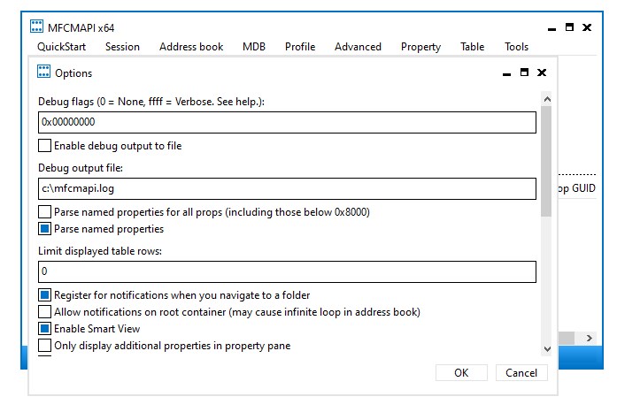 Предварительная версия MFCMAPI 22.2.22205.01 для x64