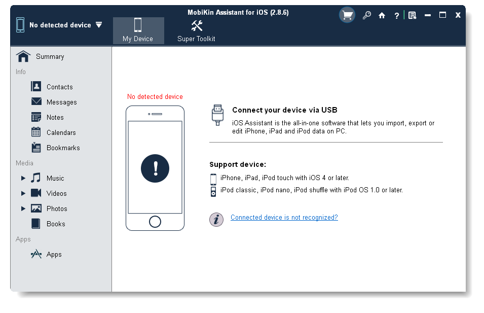 MobiKin Assistant для iOS версии 3.2.56 и Android версии 4.2.42