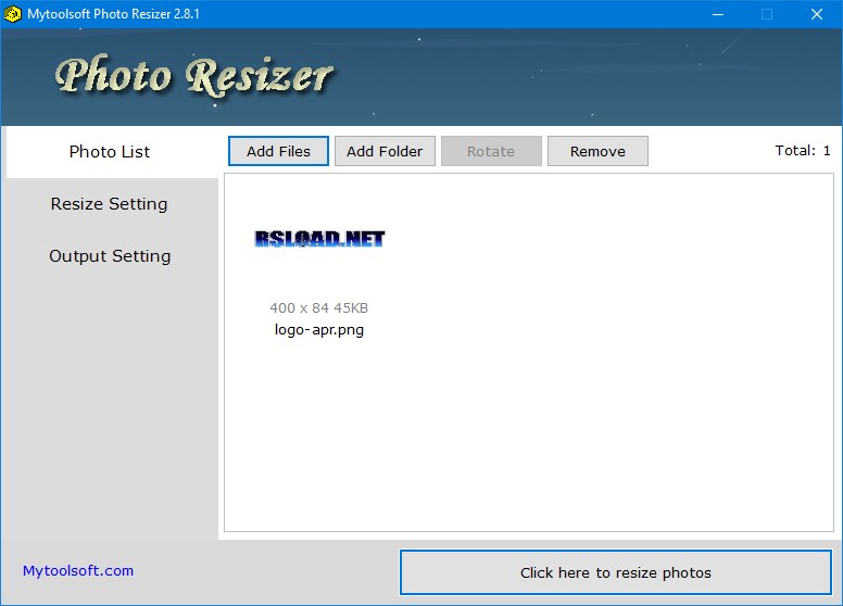 Mytoolsoft Photo Resizer 2.8.1