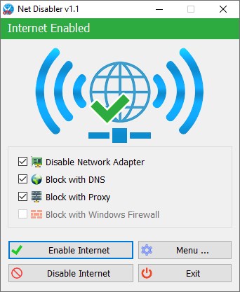 Net Disabler версия 1.1