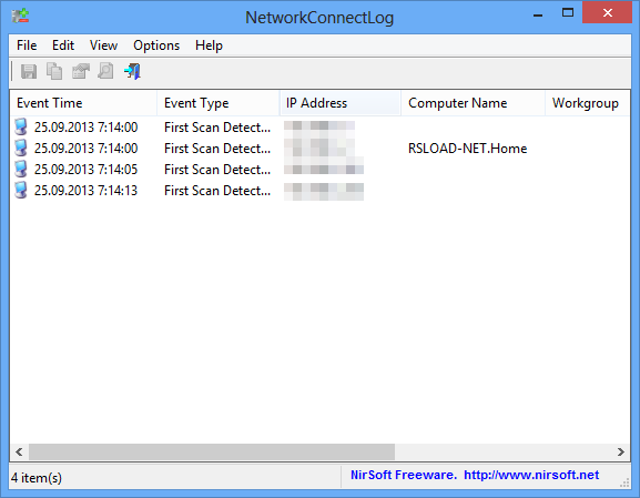 Лог подключения к сети 1.15