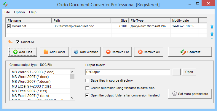 Okdo Document Converter Pro версия 6.0