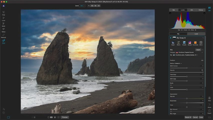 ON1 Sky Swap AI 2023.5 версия 17.5.1.14028 для x64 и macOS