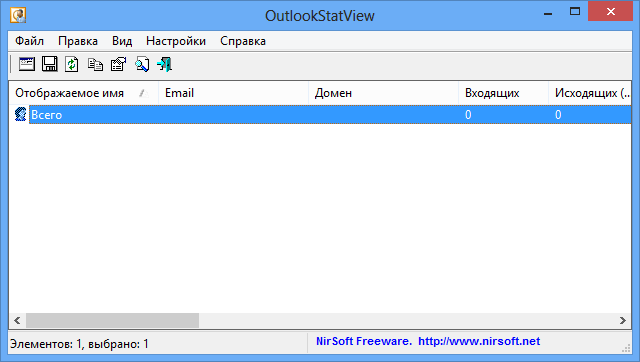 OutlookStatView версия 2.28 для x64